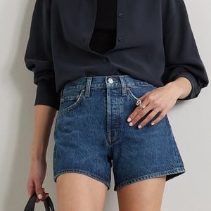 Agolde Blue Jean Parker Shorts in Enamour
